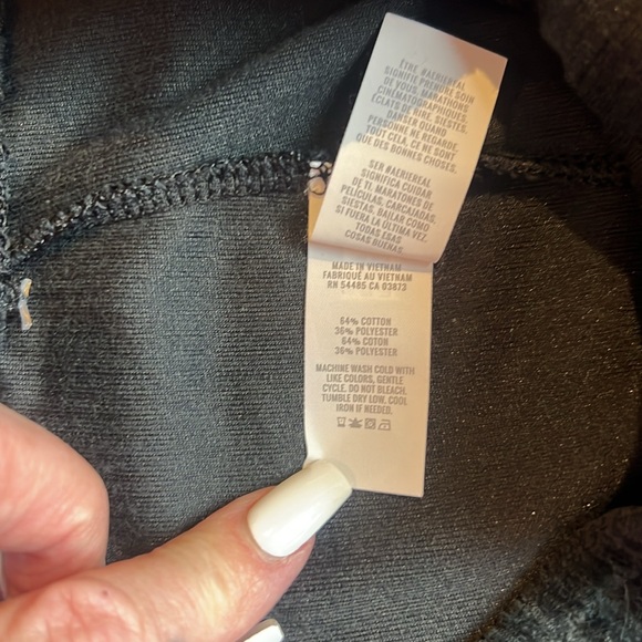 aerie M Regular M Standard pull on black wide flared corduroy stretch pants new - Picture 7 of 11